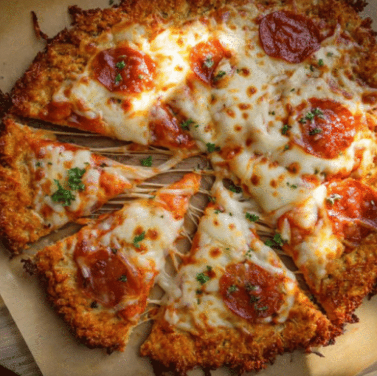zero carb pizza crust chicken freshly baked keto meal