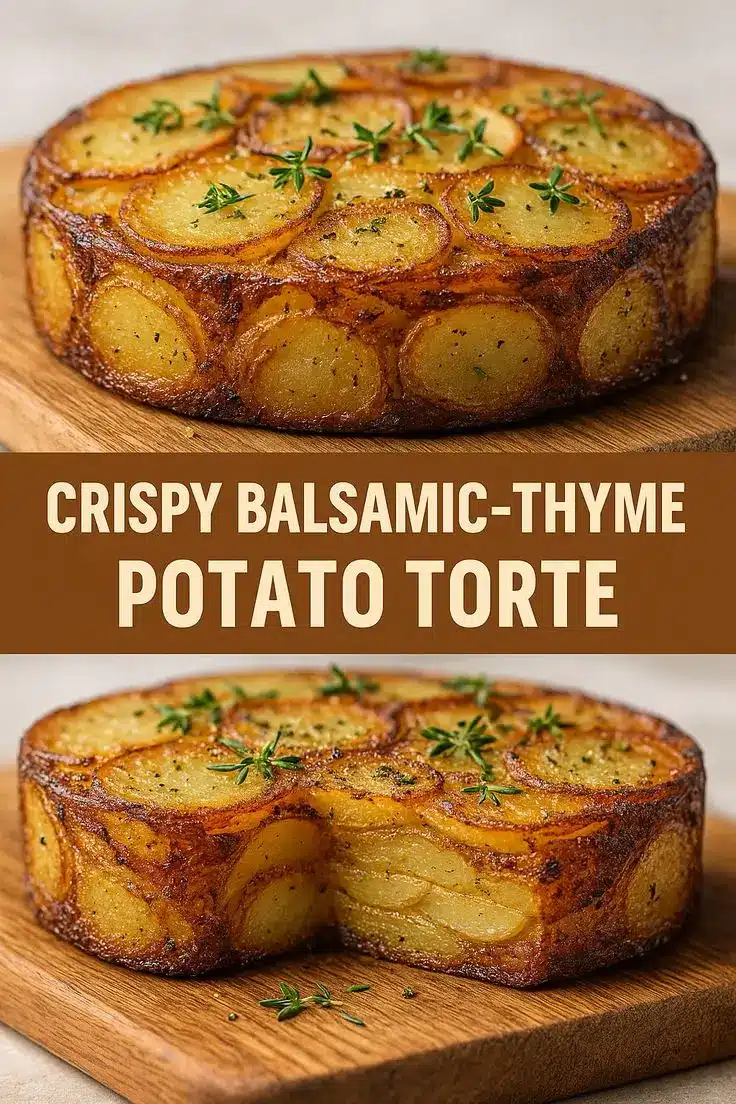 Balsamic Thyme Potato Torte Crispy Layers and Rich Flavor