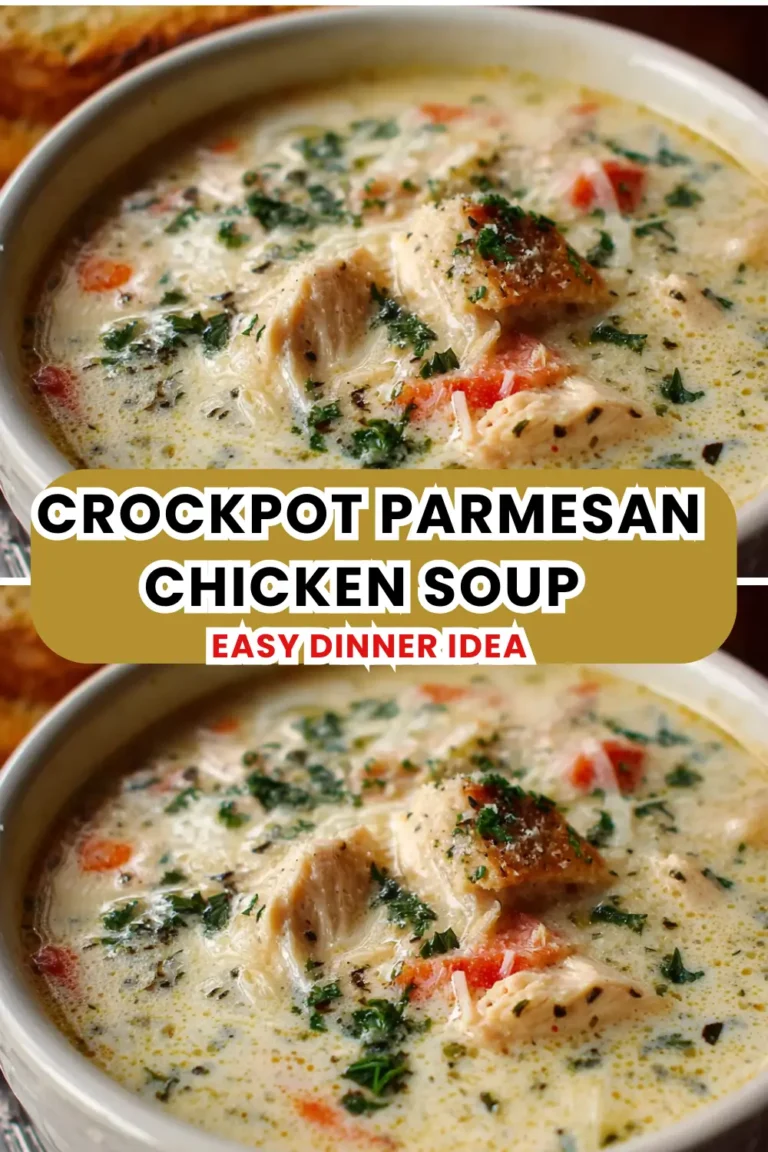 Creamy Parmesan Chicken Crockpot Soup (Cozy Comfort Bowl)