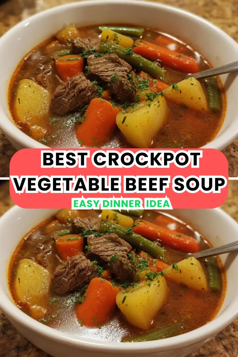 Beef Vegetable Soup in the Crockpot