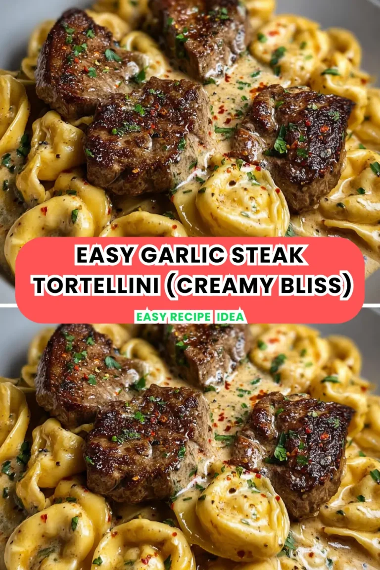 Easy Garlic Steak Tortellini (Creamy Bliss)