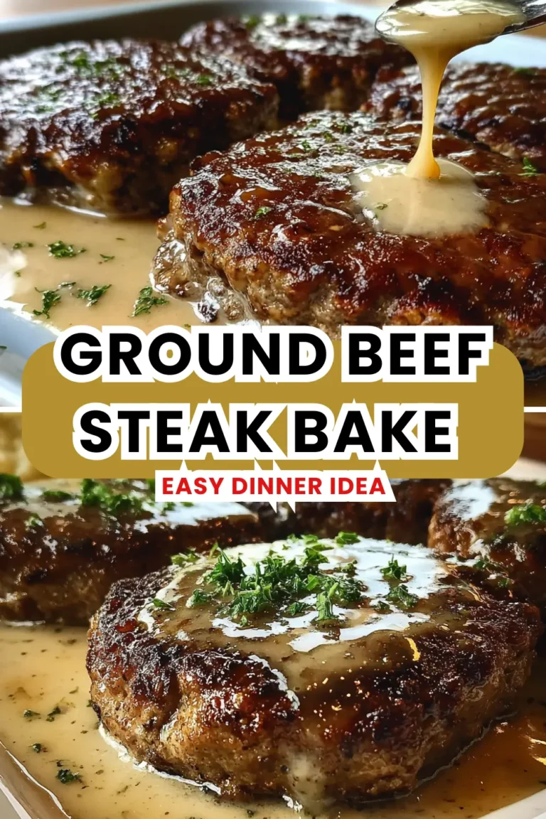 This Easy Ground Beef Steak Bake is your answer! Seasoned hamburger steaks baked with mushrooms, onions, and rich gravy all in one pan.