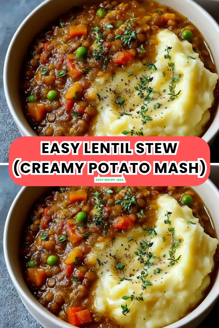 Easy Lentil Stew (Creamy Potato Mash)