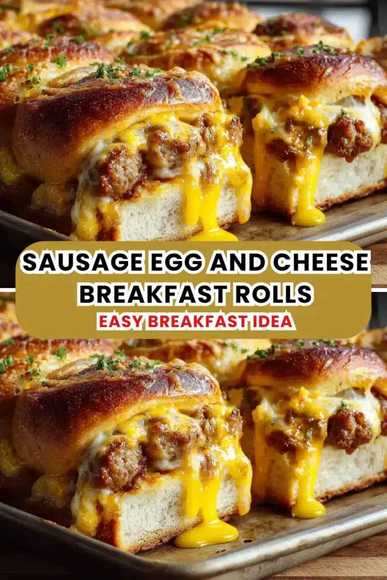 Sausage Egg and Cheese Breakfast Rolls