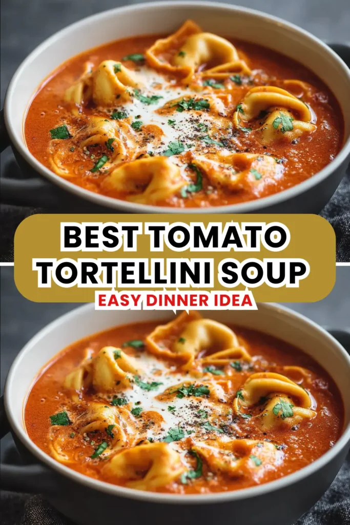 Creamy Tomato Tortellini Soup