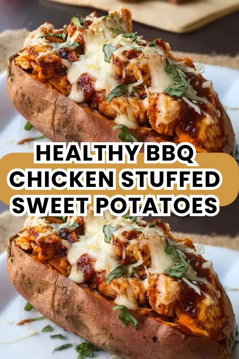Healthy BBQ Chicken Stuffed Sweet Potatoes