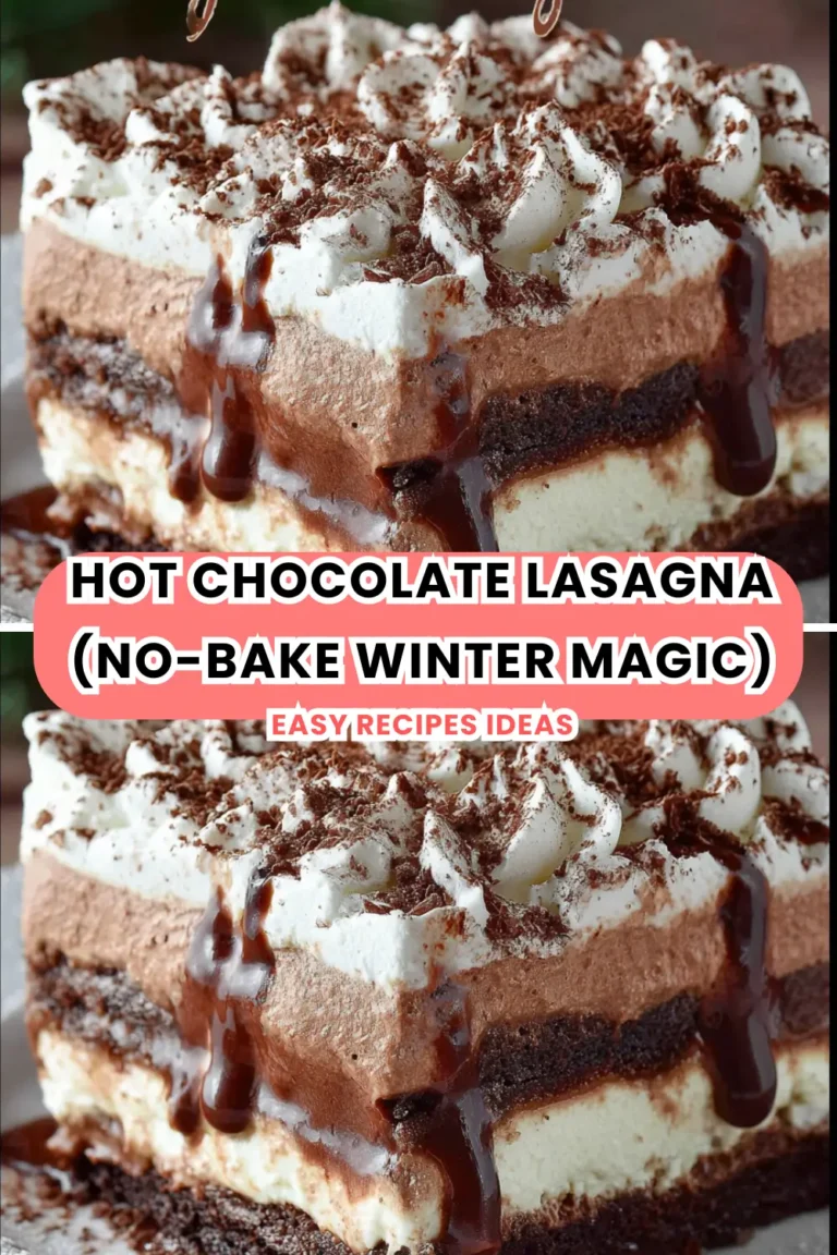 Hot Chocolate Lasagna (No-Bake Winter Magic)