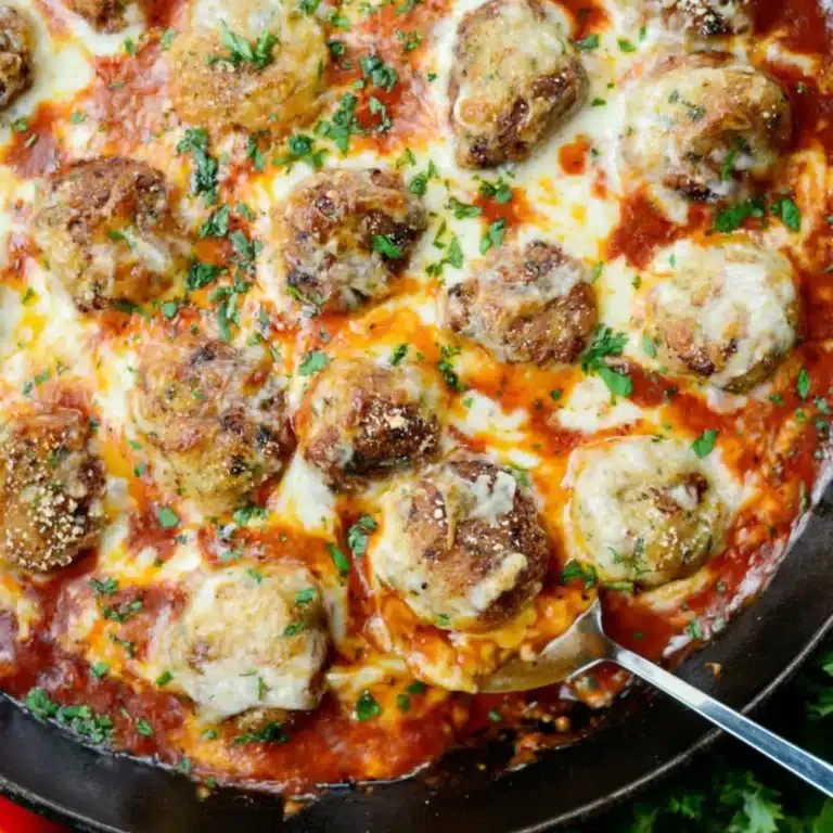 Juicy Chicken Parmesan Meatballs for Dinner