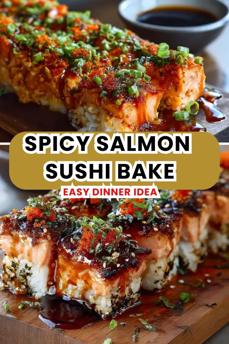 Baked Sushi Recipe: Spicy Salmon Sushi Bake