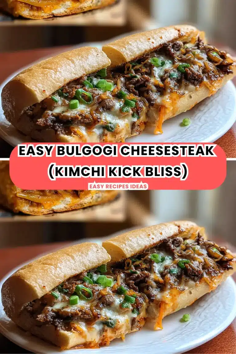 Easy Bulgogi Cheesesteak (Kimchi Kick Bliss)