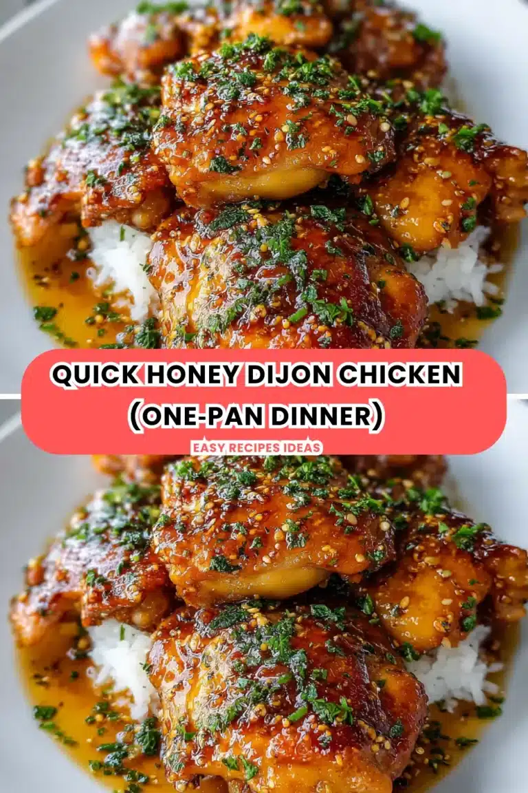 Quick Honey Dijon Chicken (One‑Pan Dinner)