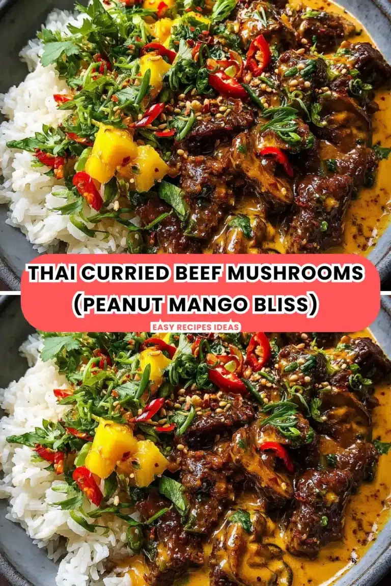 Thai Curried Beef Mushrooms (Peanut Mango Bliss)
