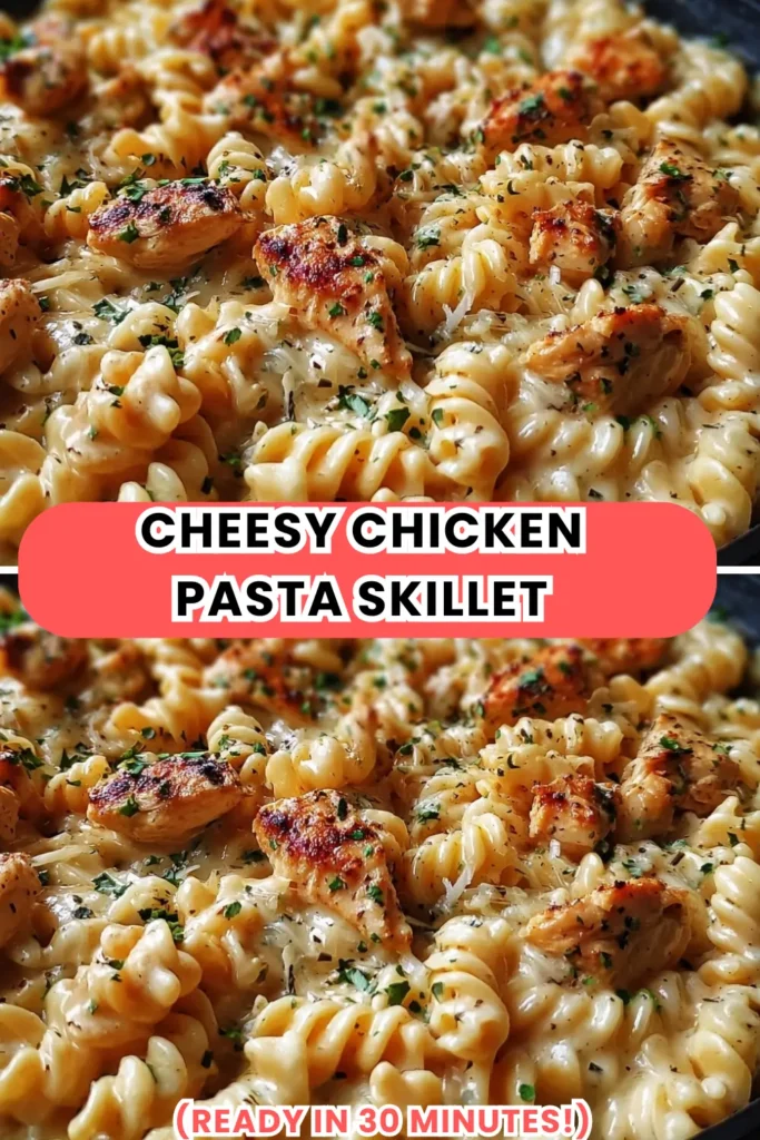 Cheesy Chicken Pasta Skillet