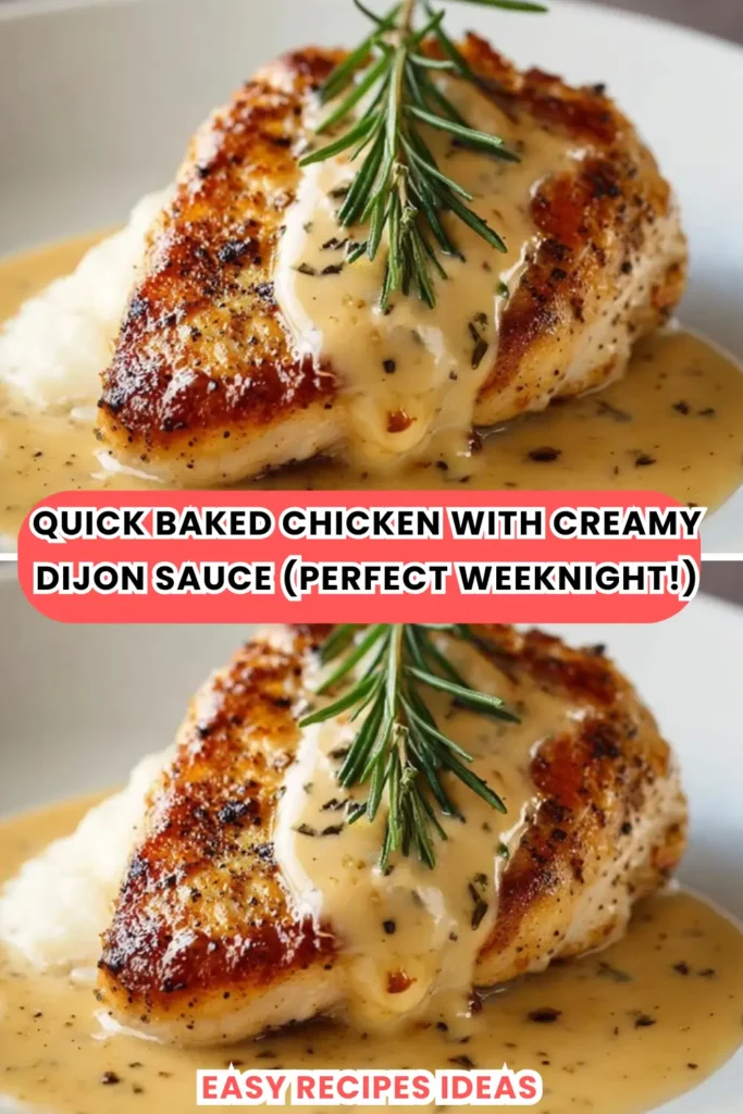 Quick Baked Chicken with Creamy Dijon Sauce (Perfect Weeknight!)