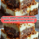 Quick Carrot Cake Cream Cheese Bars (Perfect Easter Treat!)