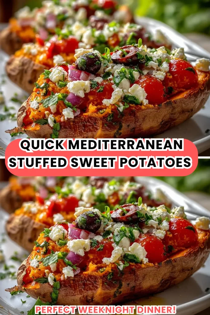 Mediterranean Stuffed Sweet Potatoes