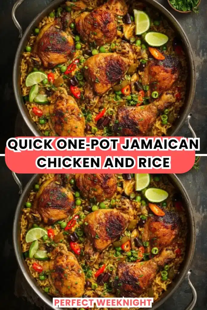 Quick One‑Pot Jamaican Chicken and Rice