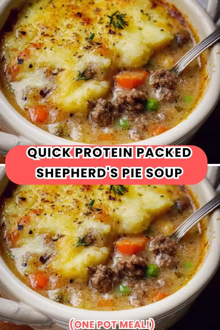 Quick Protein Packed Shepherd's Pie Soup (One Pot Meal!)