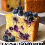 Easy Vegan Lemon Blueberry Cake (So Moist & Fluffy!)
