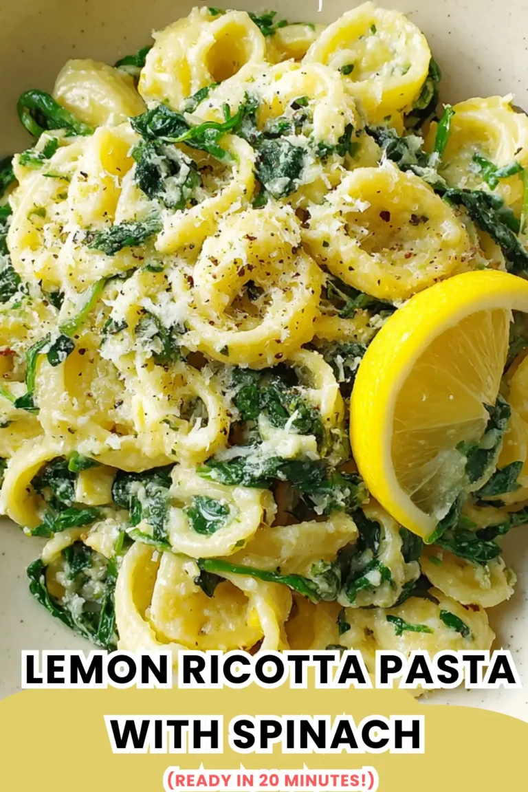 Lemon Ricotta Pasta with Spinach (Ready in 20 Minutes!)
